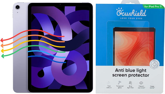 Ocushield Anti Blue Light Tempered Glass Screen Protector for iPad Air, iPad Pro 9.7'