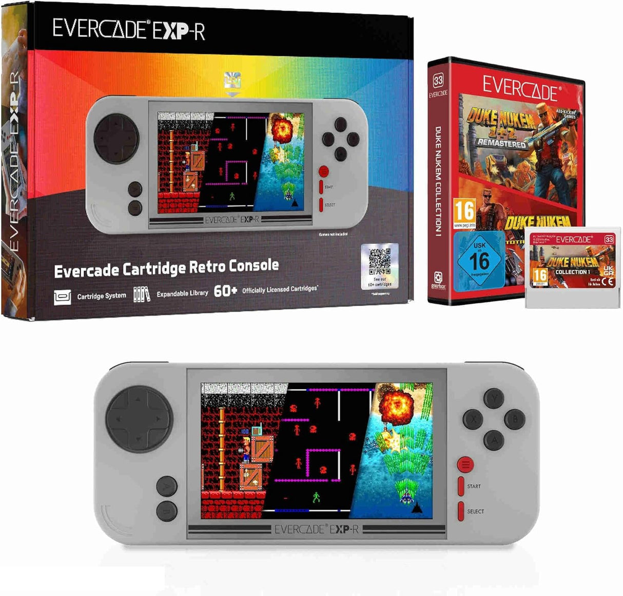 Blaze Evercade EXP-R Handheld with Duke Nukem Collection 1