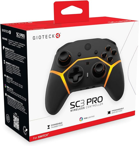 Gioteck SC3 Pro Wireless Controller - Black (Switch)