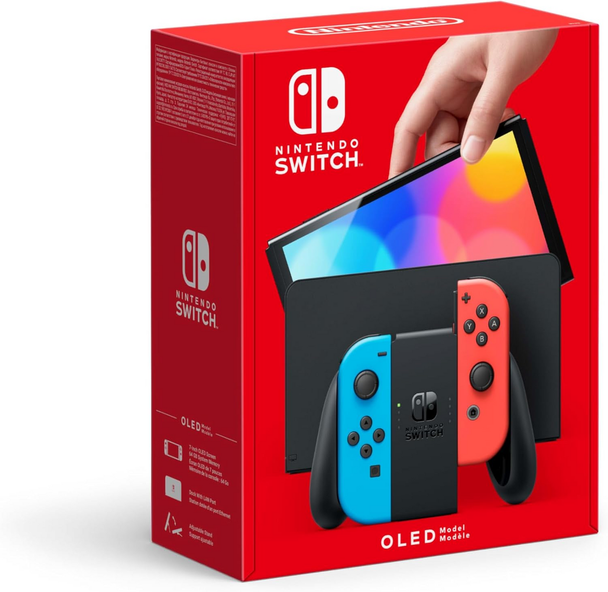 Nintendo Switch Console - Neon Red and Neon Blue (Longer Battery Life) (Switch)