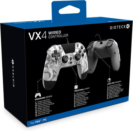 Gioteck VX4 Premium Wired Controller Arctic Camo for PS4 (PS4)