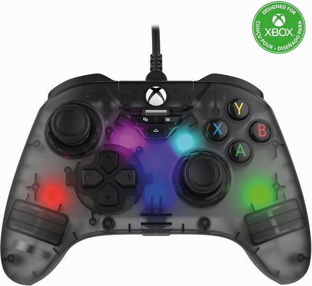 Snakebyte Wired GAMEPAD RGB X - Smoke - Officially licensed, Xbox Series X|S & PC
