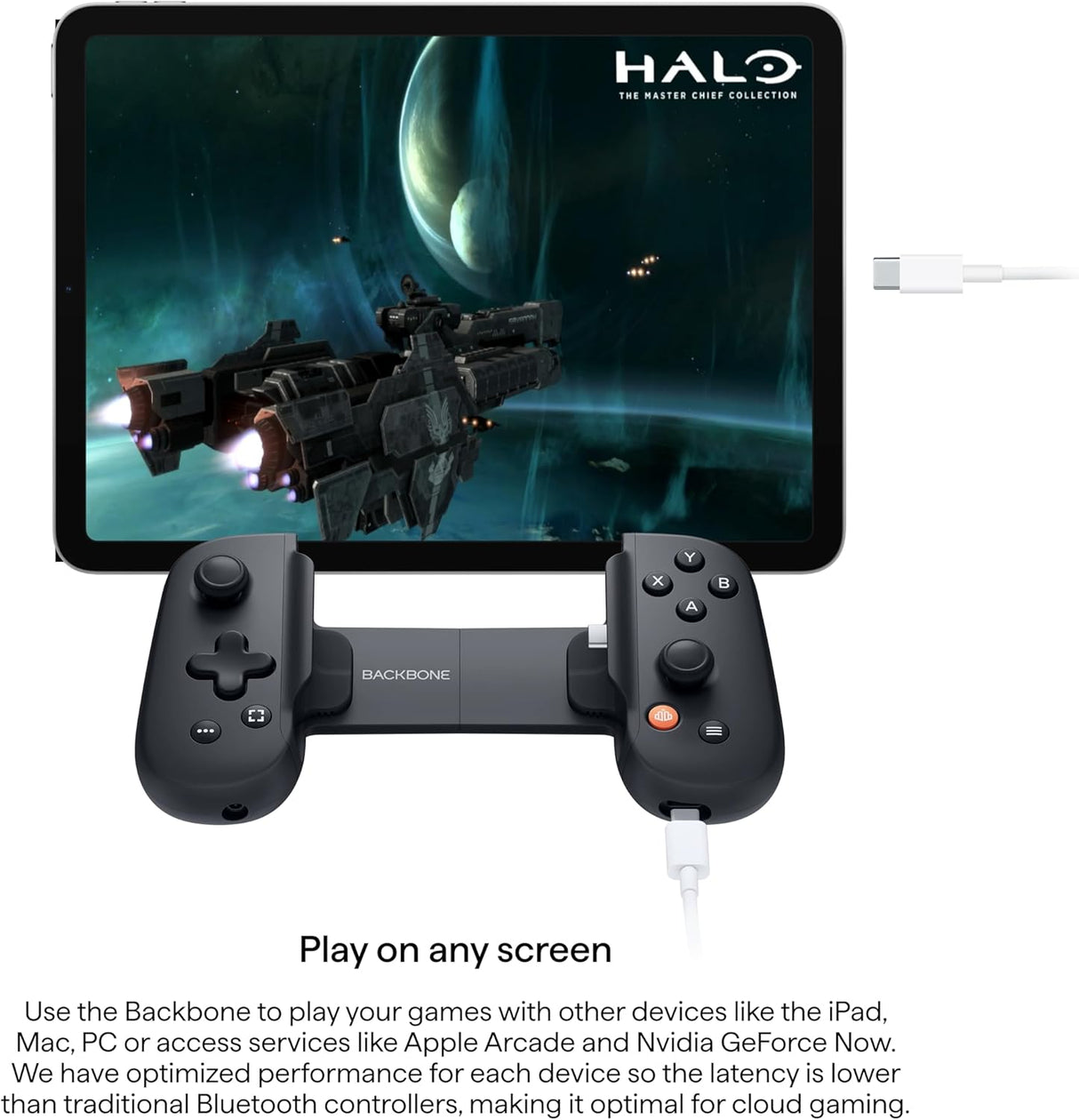 BACKBONE One Mobile Gaming Controller For Android & iPhone 15 Series (USB-C) - Black - Gen 2