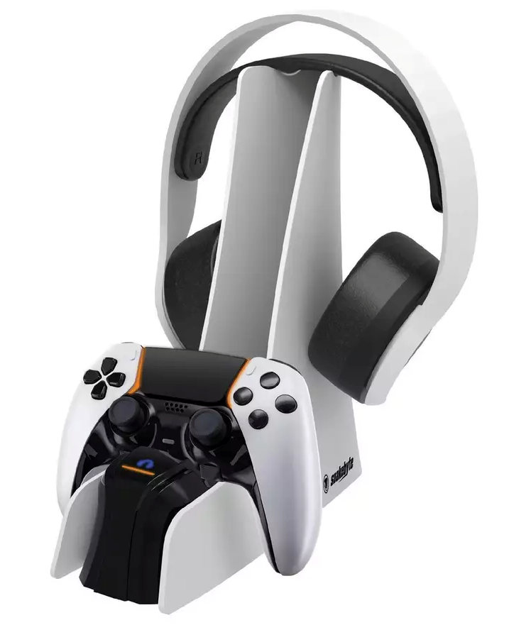 White Snakebyte Combo Charge 5 For Controller & Headset (PS5)