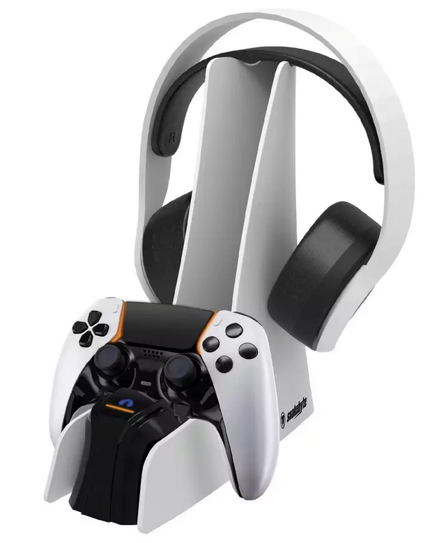 White Snakebyte Combo Charge 5 For Controller & Headset (PS5)