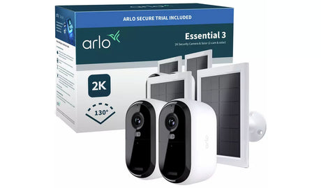 Arlo Essential 3 2K Security Camera & Solar - Pack of 2