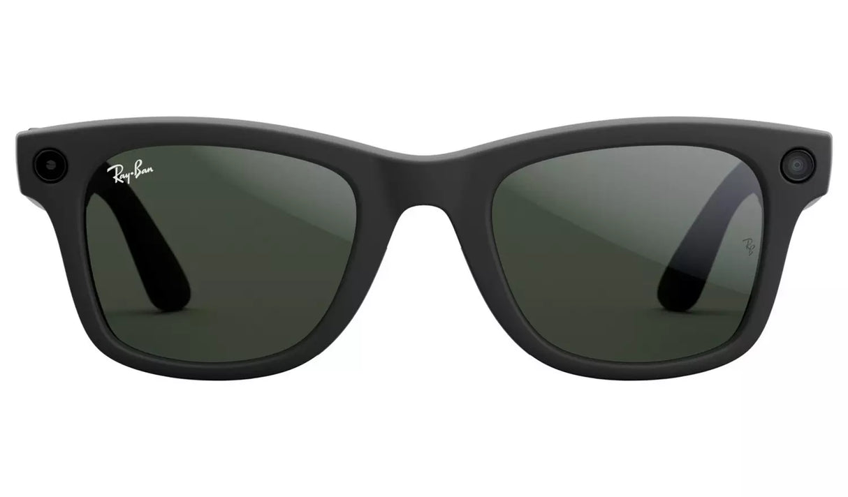 [NEW SKU] RAY-BAN META WAYFARER (GEN 1) GLASSES - MATTE BLACK/CLEAR TO  GRAPHITE GREEN
