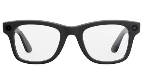 RAY-BAN META WAYFARER (GEN 1) GLASSES - MATTE BLACK/CLEAR TO  GRAPHITE GREEN