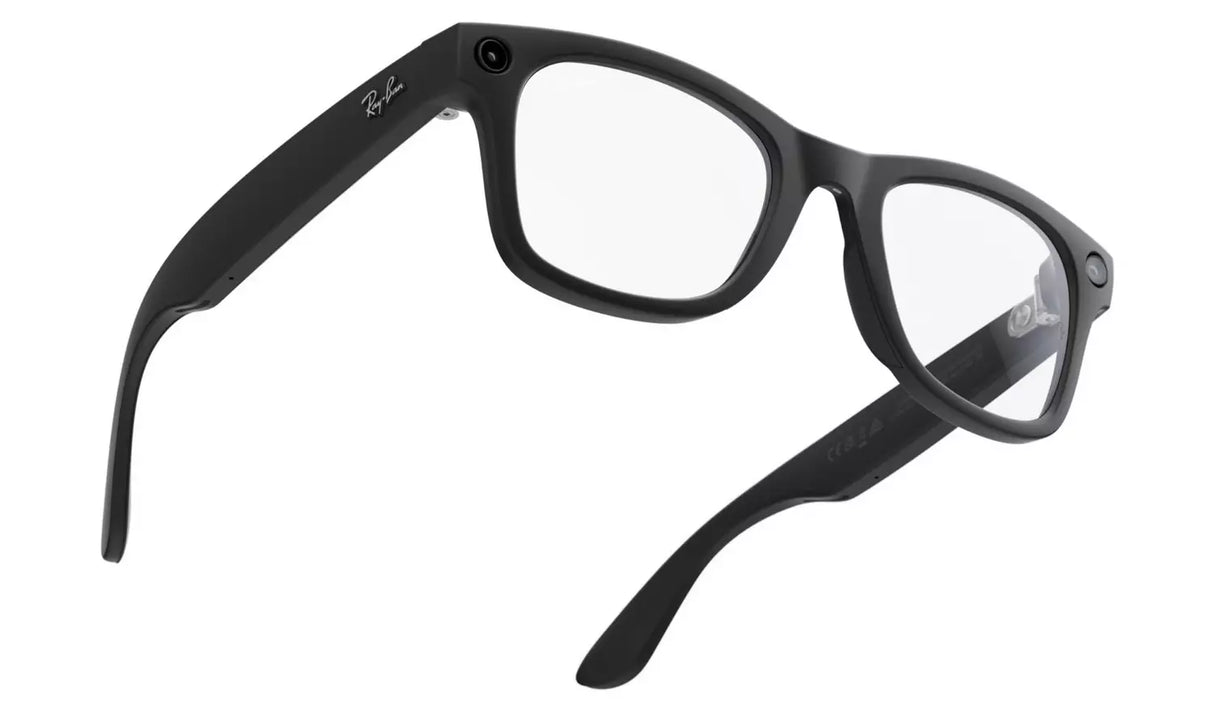 [NEW SKU] RAY-BAN META WAYFARER (GEN 1) GLASSES - MATTE BLACK/CLEAR TO  GRAPHITE GREEN