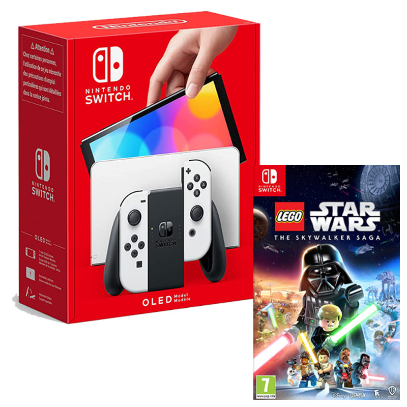Nintendo Switch OLED Console - White with LEGO Star Wars: The Skywalker Saga (Switch)