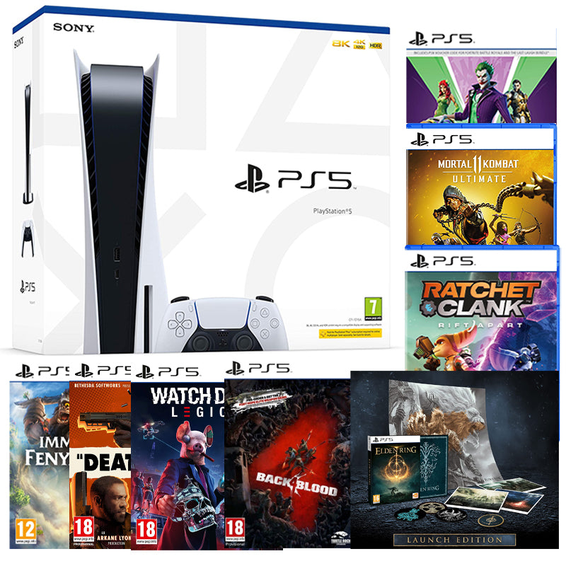 PlayStation 5, Elden Ring, Deathloop, B4B, Ratchet&Clank, Fenyx Rising, WD Legion, Fortnite, MK 11