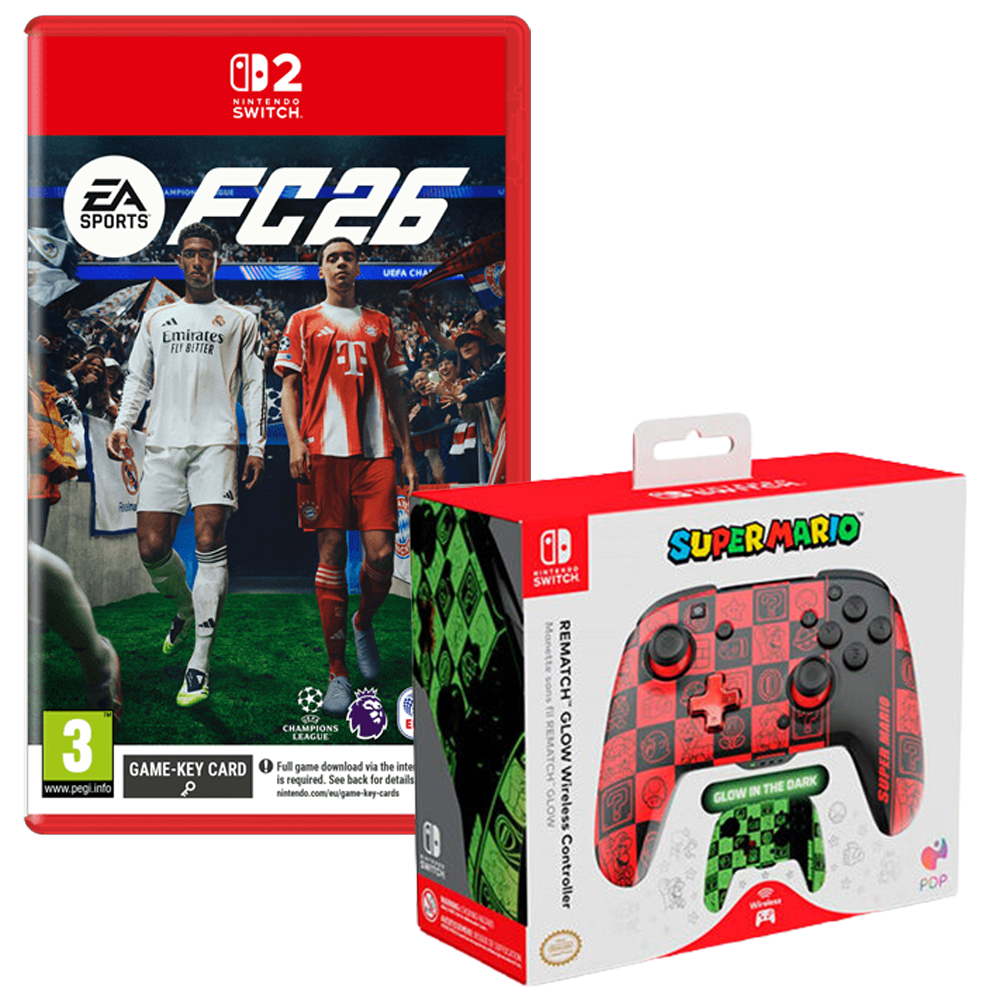 EA Sports FC 26 with PDP Wireless Deluxe Controller GLOW Super Icons (Switch 2)