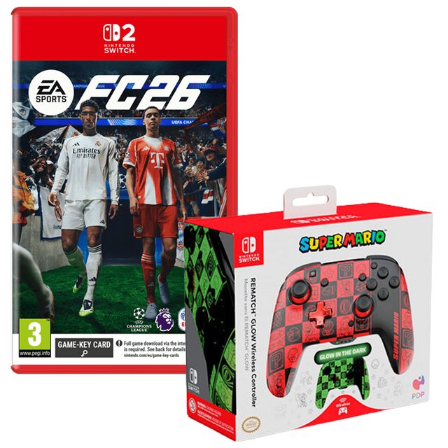 EA Sports FC 26 with PDP Wireless Deluxe Controller GLOW Super Icons (Switch 2)