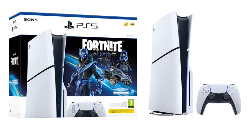 PlayStation 5 Console [Model Group - Slim] Fortnite Cobalt Star Disc Bundle (PS5)