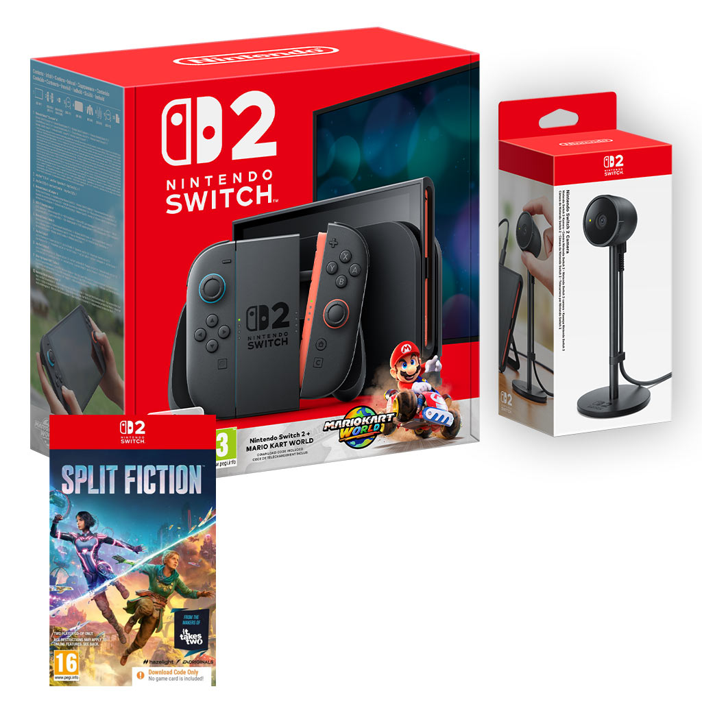 Nintendo Switch 2 Mario Kart World Bundle with Split Fiction [Code in a Box] and Switch 2 Camera