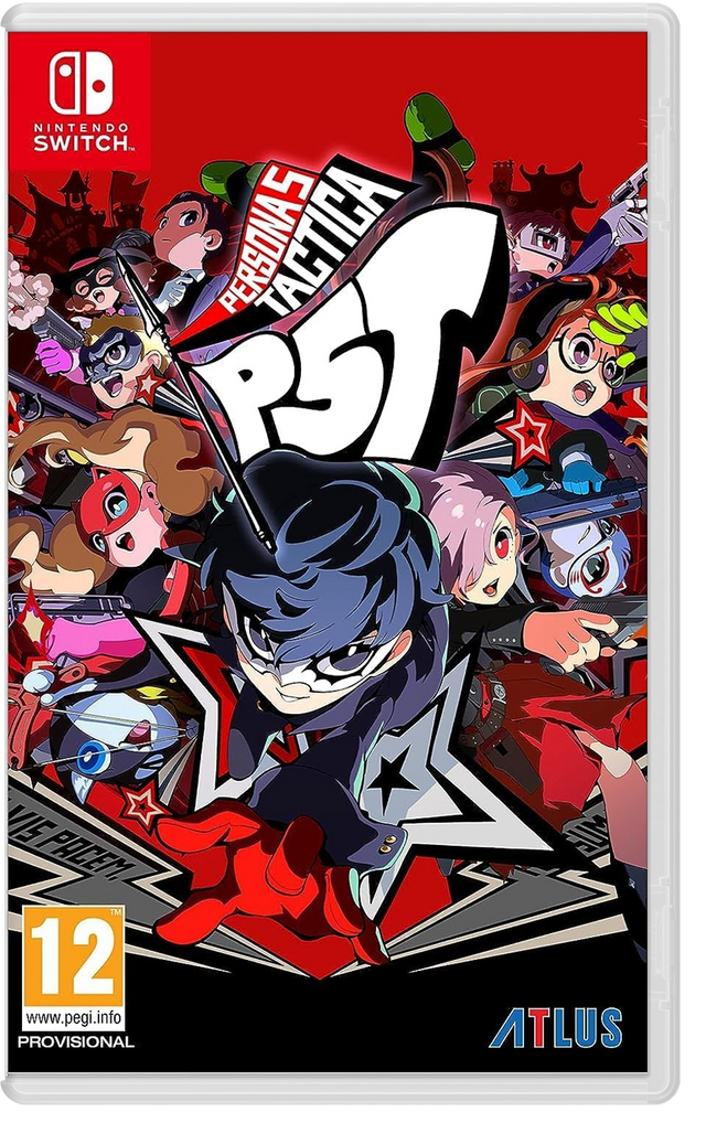 Game box for 'Persona 5 Royal' on Nintendo Switch with character illustrations and branding.
