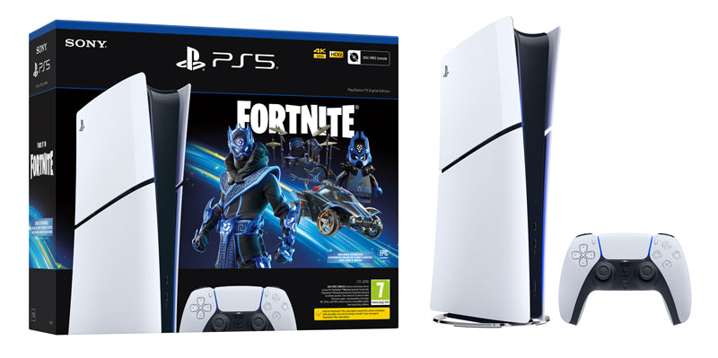 PlayStation 5 Console - Digital Edition [Model Group - Slim] Fortnite Cobalt Star Bundle (PS5)