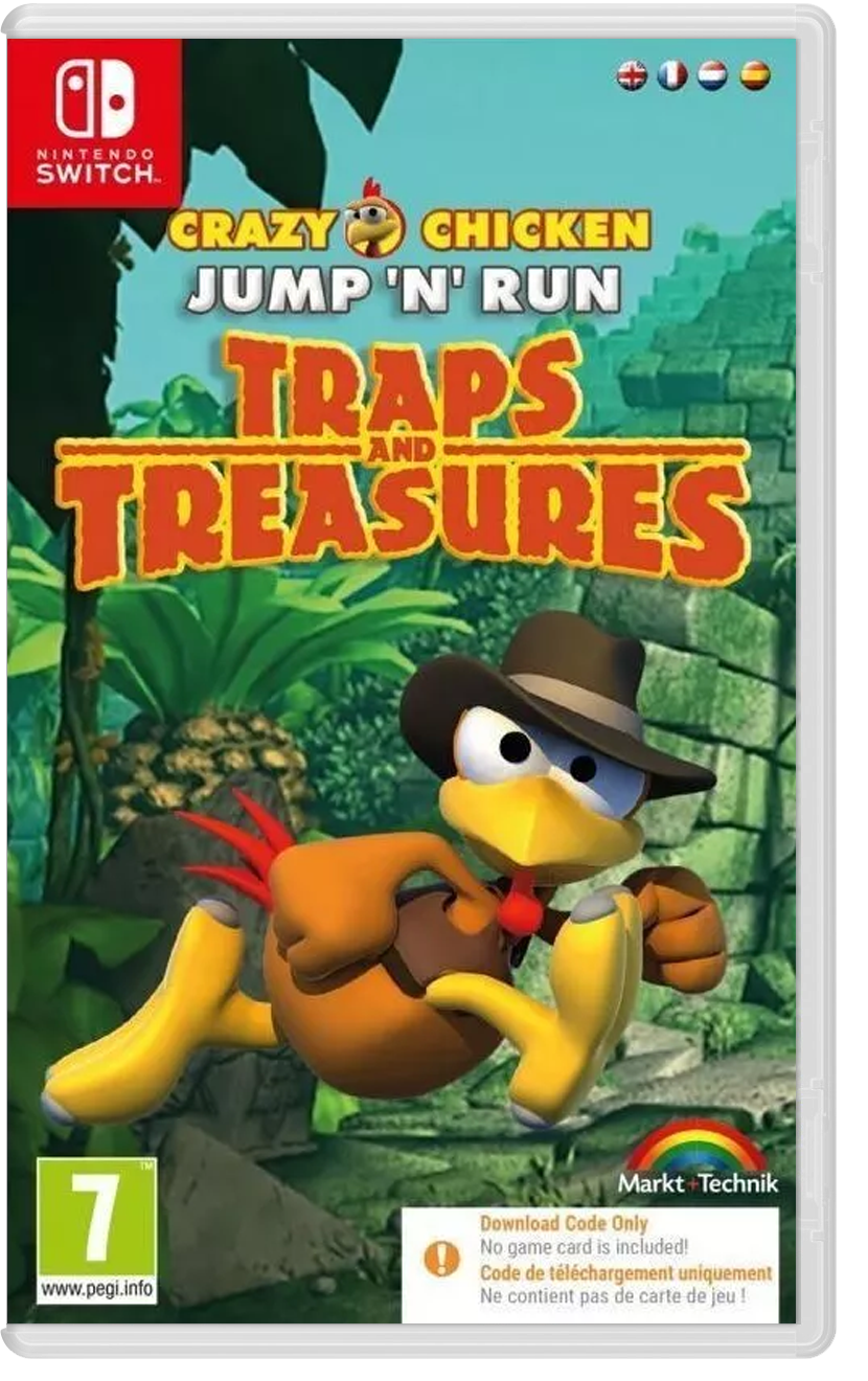 Crazy Chicken: Traps and Treasures [Code In A Box] (Switch)
