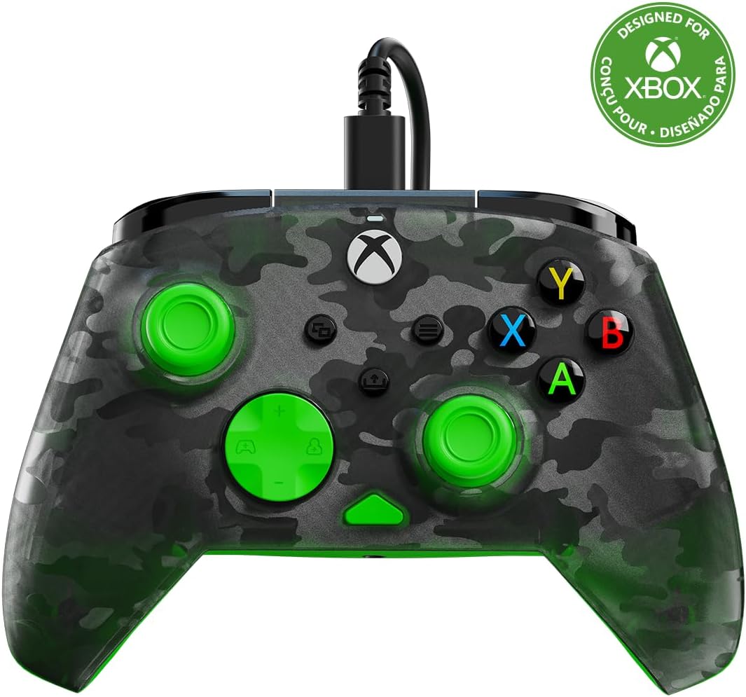 Rematch Core Wired Controller XB Ghost Camo & Green