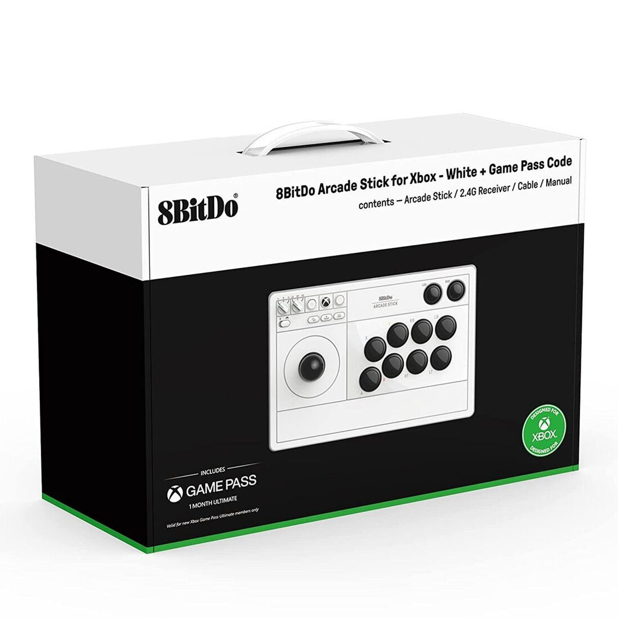 8BitDo Arcade Stick For Xbox & PC Windows 10 - White