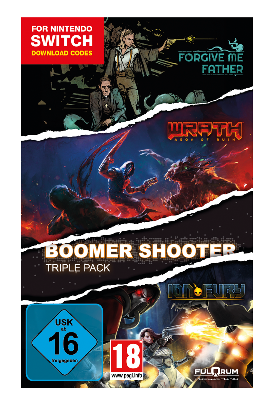 Boomer Shooter Triple Pack: Ion Fury, Wrath, Forgive Me Father 1 [Code in a Box] (Switch)