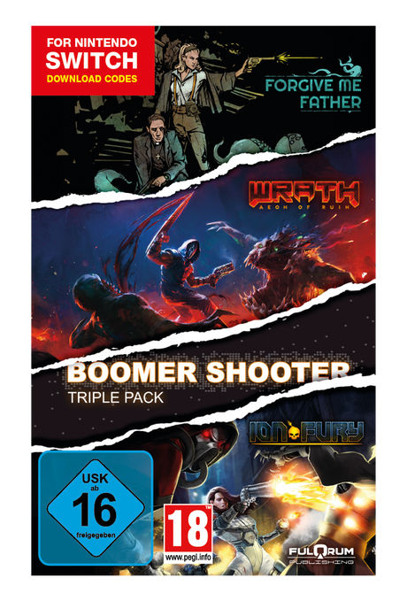 Boomer Shooter Triple Pack: Ion Fury, Wrath, Forgive Me Father 1 [Code in a Box] (Switch)