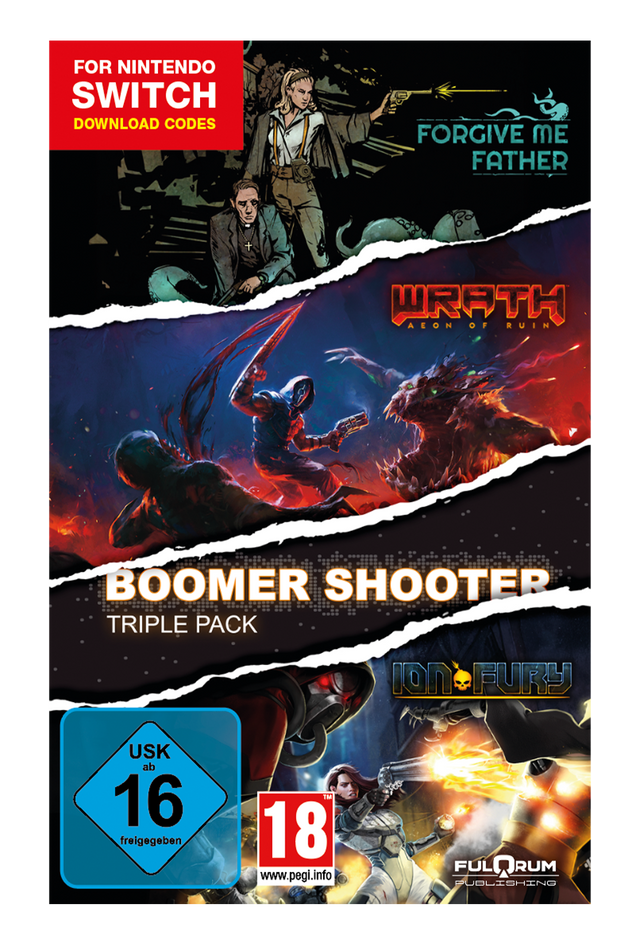 Boomer Shooter Triple Pack: Ion Fury, Wrath, Forgive Me Father 1 [Code in a Box] (Switch)