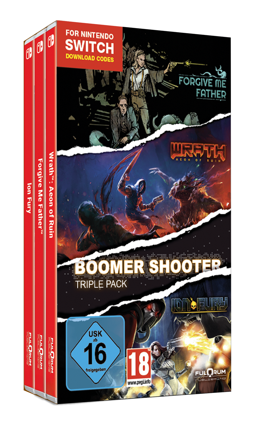 Boomer Shooter Triple Pack: Ion Fury, Wrath, Forgive Me Father 1 [Code in a Box] (Switch)