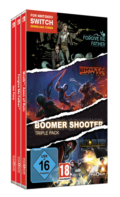 Boomer Shooter Triple Pack: Ion Fury, Wrath, Forgive Me Father 1 [Code in a Box] (Switch)