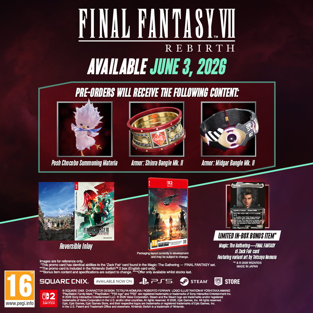 Final Fantasy VII Rebirth Incl. Magic: The Gathering FF Zack Fair Promo Card (Switch 2)