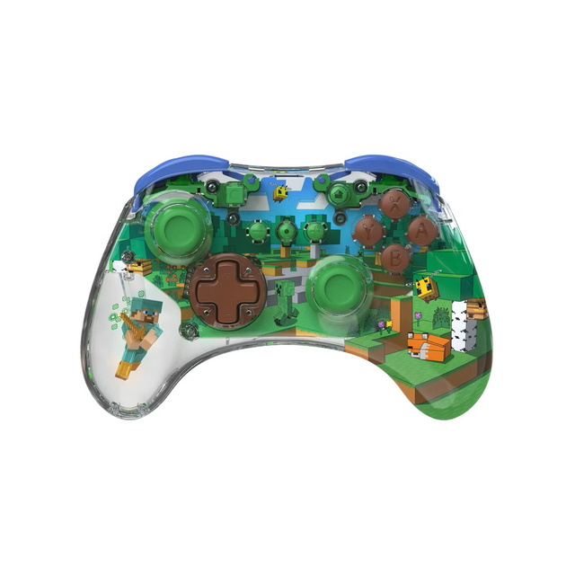 PDP REALMz Wireless LED Light-up Pro Controller: Minecraft Forest (Switch)