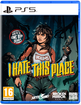 PlayStation 5 game case for 'I Hate This Place' with character illustration and branding.