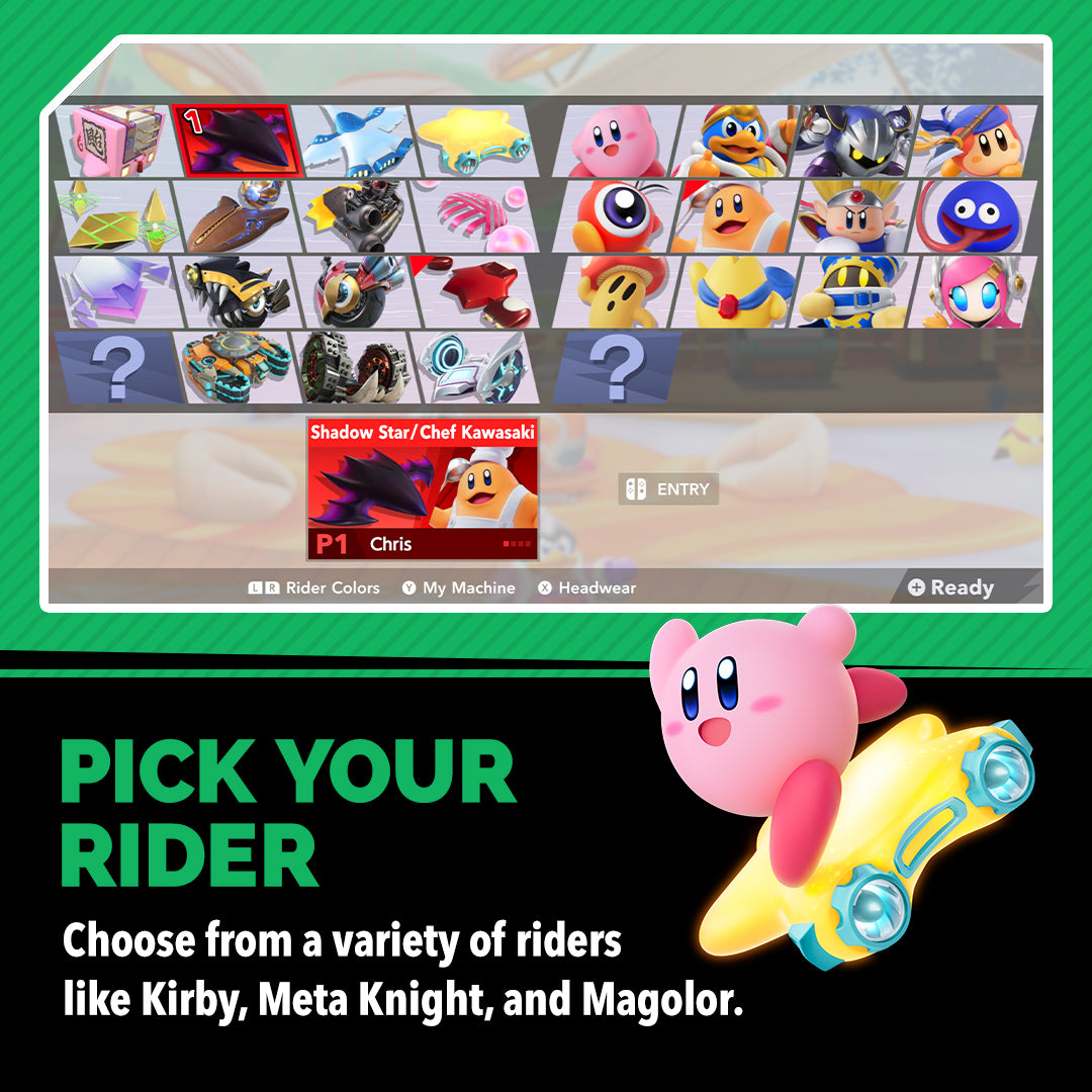 Kirby Air Riders with FREE Sticker Sheet (Switch 2)