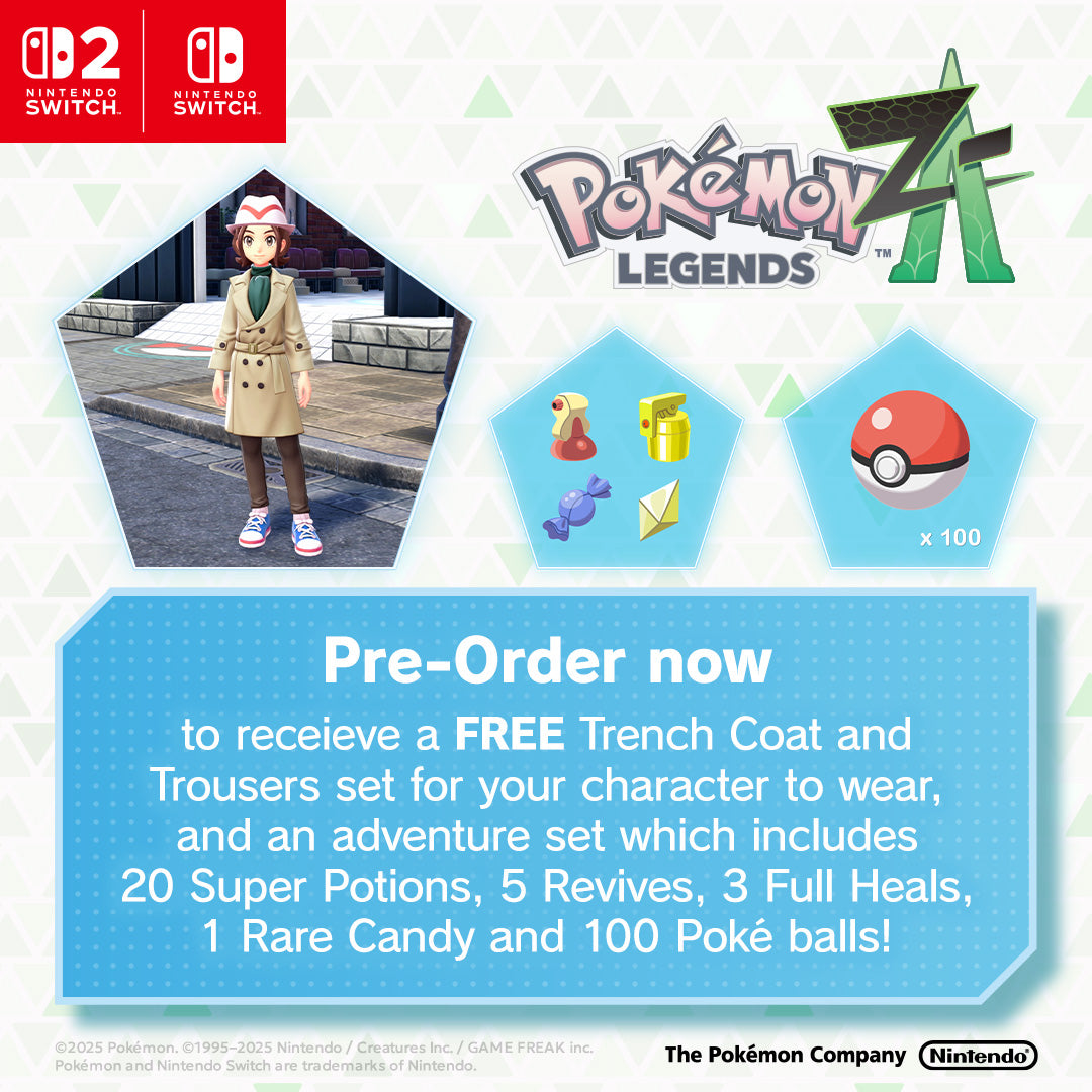 Pokémon Legends: Z-A with FREE Stickers (Switch 2)