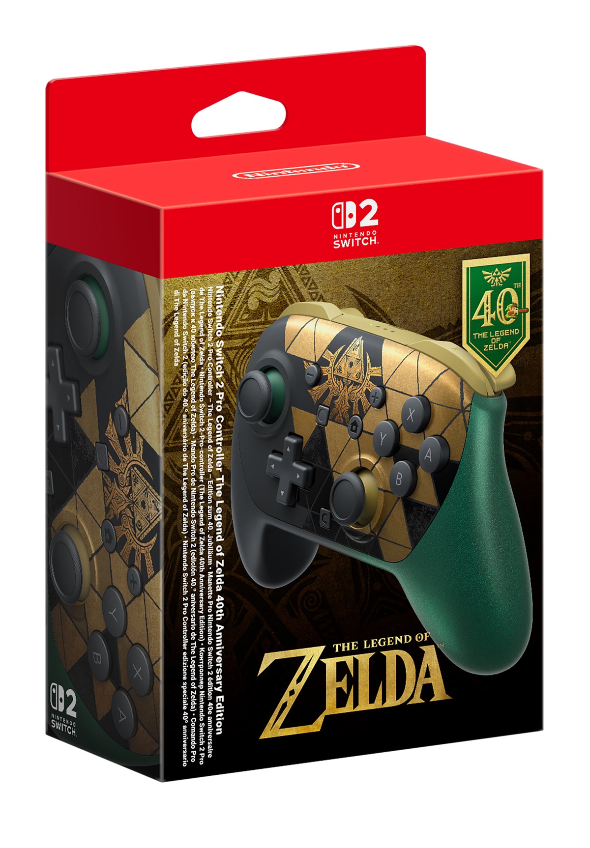 Nintendo Switch 2 Pro Controller: The Legend of Zelda 40th Anniversary Edition
