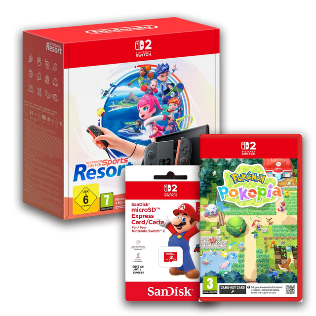 Nintendo Switch 2 Switch Sports Resort Bundle with Pokemon Pokopia & 256GB SD Card (Switch 2)