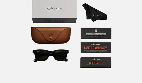 RAY-BAN META WAYFARER GLASSES - MATTE BLACK/GRAPHITE GREEN (RW4008)