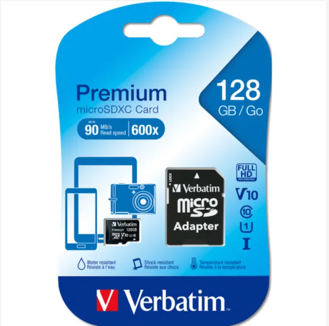 Verbatim Micro SDXC Premium UHS-1 128GB Class 10 Incl. Adapter