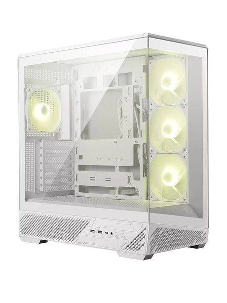 MSI MAG PANO 130R PZ ARGB Tempered Glass Mid Tower Gaming PC Case - White