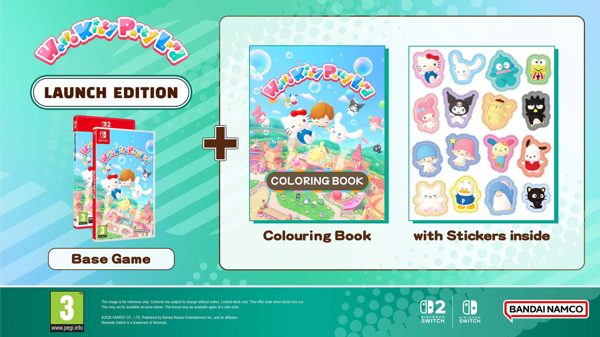 Hello Kitty Party Land Launch Edition (Download Code in Box) (Switch 2)