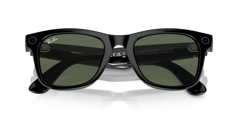 RAY-BAN META WAYFARER GLASSES - MATTE BLACK/GRAPHITE GREEN (RW4008)