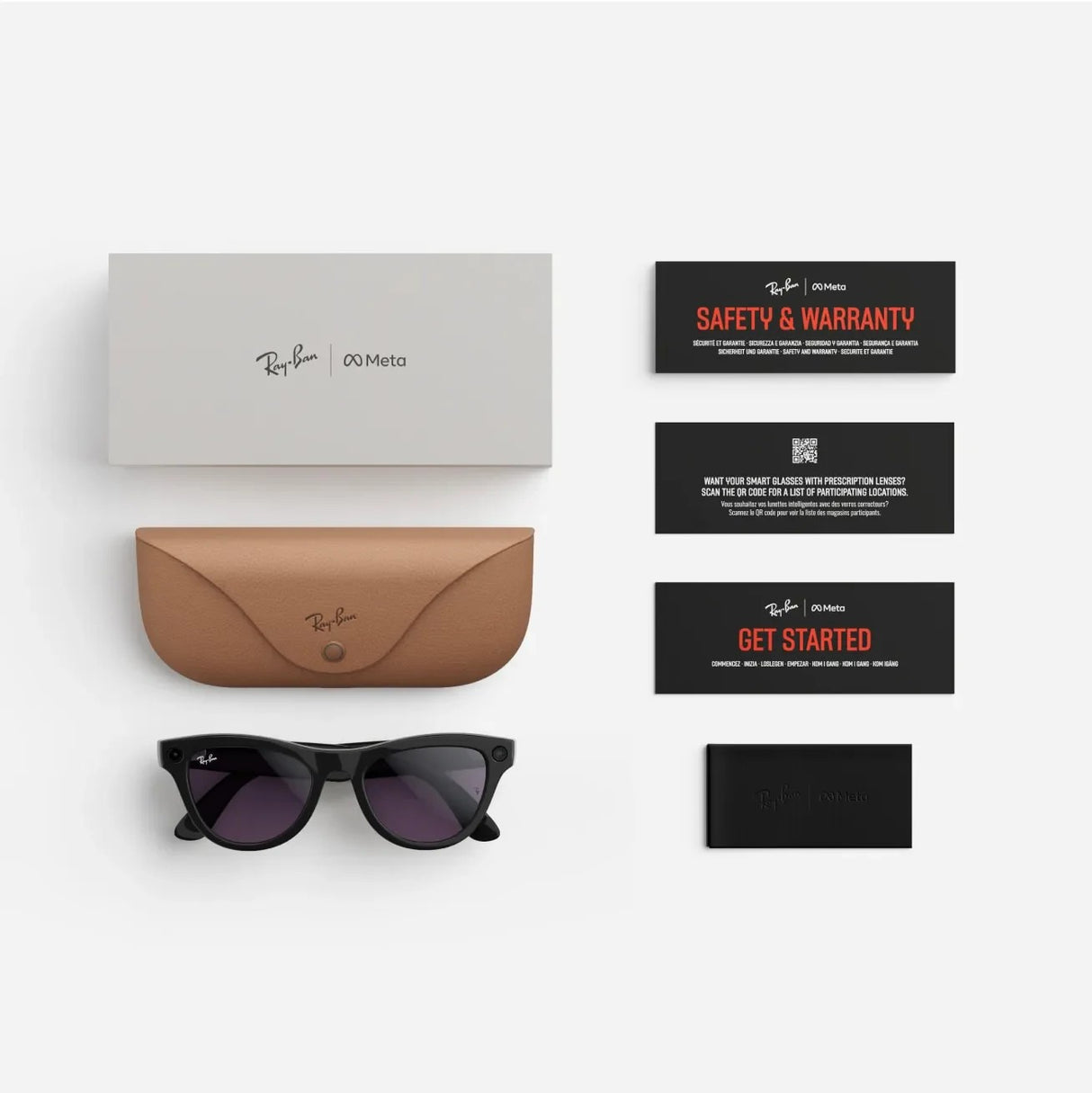 RAY-BAN META SKYLER GLASSES (RW4010) - SHINY BLACK/CLEAR
