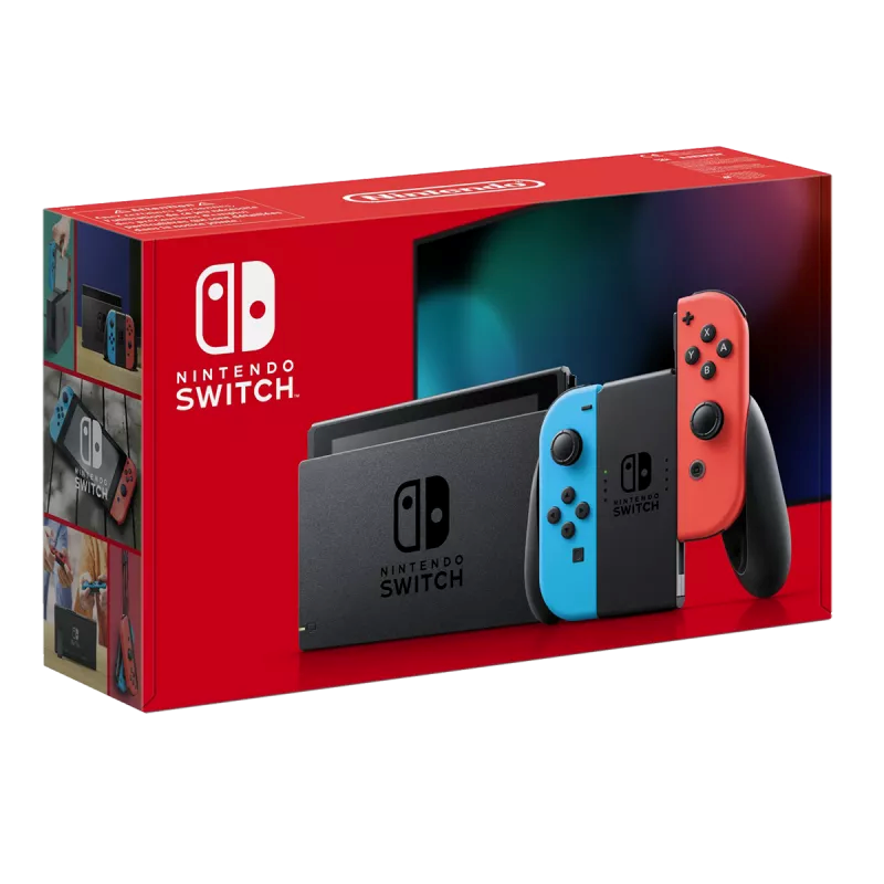 Nintendo Switch Console - Neon Red and Neon Blue (Longer Battery Life) (Switch)