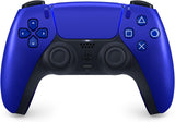 Cobalt Blue PS5 DualSense controller from the front on a white background