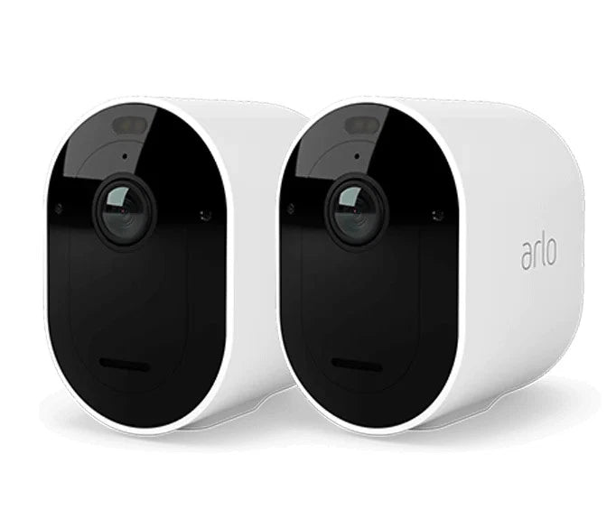 Arlo Essential Connected Indoor-Outdoor Surveillance Cameras - White (Pack of 2)