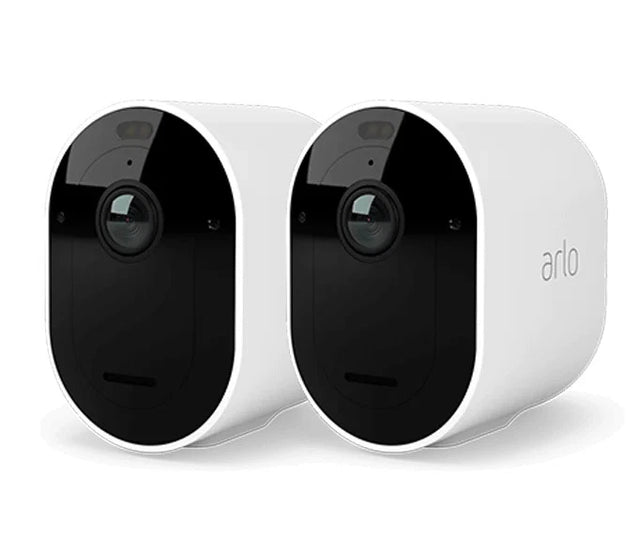 Arlo Essential Connected Indoor-Outdoor Surveillance Cameras - White (Pack of 2)