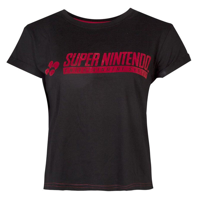SNES Logo Cropped T-Shirt - Large