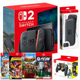 Nintendo Switch 2 MKW Bundle w/ Hori Pad, Carry Case, Donkey Kong Bananza, FC26 and 2 more games