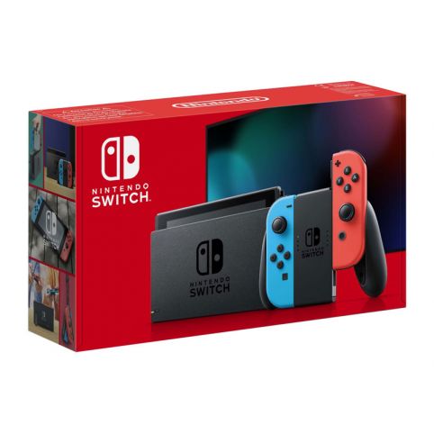 Nintendo Switch Console - Neon Red and Neon Blue (Longer Battery Life) (Switch)